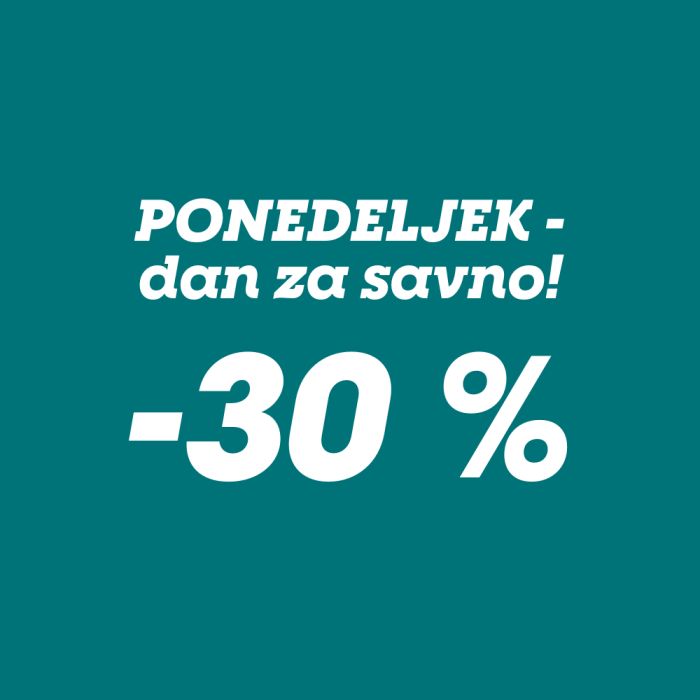 PONEDELJEK dan za savno! 30 %